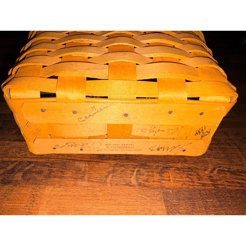 Longaberger 1998 Edition Dresden‎ Tour Basket II with Liner Handwoven signed